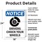 Signmission Drivers Chock Your Wheels OSHA Notice Sign, Plastic, 18in W x 24in L, 2PK OS-2PACK-NS-P-1824-V-11560 - alternate 2